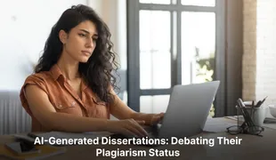   Are AI-generated dissertations considered plagiarism?
